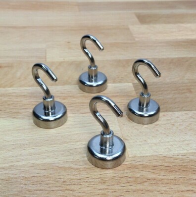 Madison Supply, 12 pound, Strong Neodymium Magnetic Hook, 4-pack