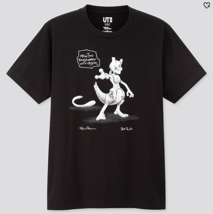 

Футболка DANIEL ARSHAM X POKEMON Mewtwo Transformed into Crystal UNIQLO SML XL, Черный