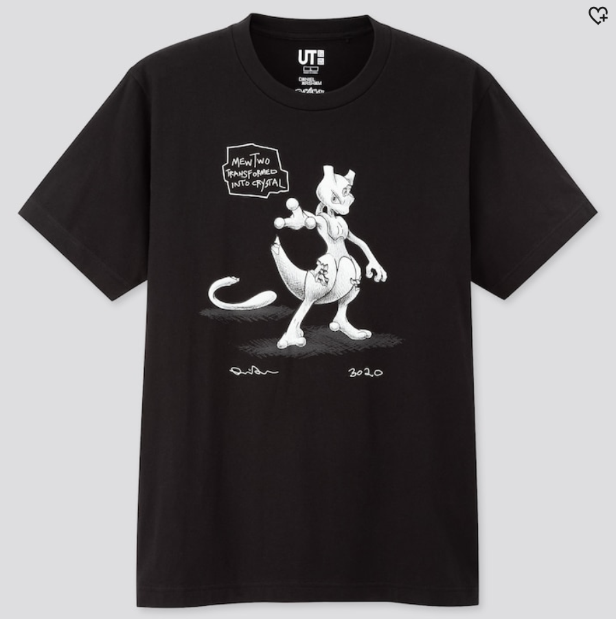 Футболка DANIEL ARSHAM X POKEMON Mewtwo Transformed into Crystal UNIQLO SML XL