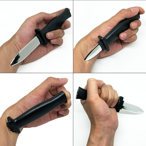 Fake Knife Magic Prop Prank Retractable Dagger Joke Trick Disappearing Blade Toy