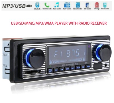 Bluetooth In-Dash Car AM/FM Stereo Receiver AUX USB Radio MP3 Player Single Din