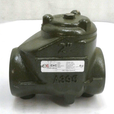 C&C CVD200-2000WOG PSI  2'' Ductile Iron Threaded Swing Check Valve Viton Seat