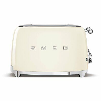 Smeg TSF03CRUK 50's Retro Cream Four Slice Toaster, Brand New