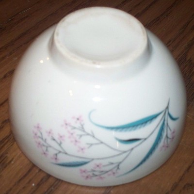 ANTIQUE VINTAGE FINE CHINA SUGAR DISH W FLORAL DESIGN CERAMIC BOWL