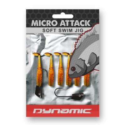 Micro Swimbait, Paddle Tail MICRO ATTACK (Motor Oil) 1.5'' Dynamic Lures