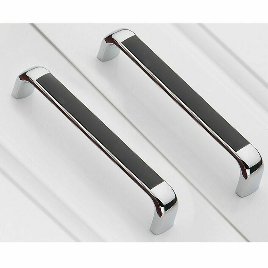 2 x Moderno Maniglia Cucina Armadio Cassettiera Armadietto Porta Pomello Cromato