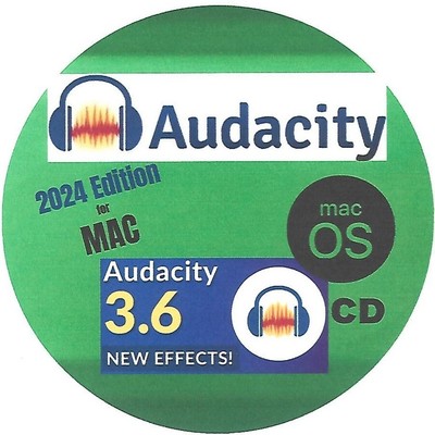 Audacity 2024 Software CD Professional Audio Music Editing Recording ~ Mac OS