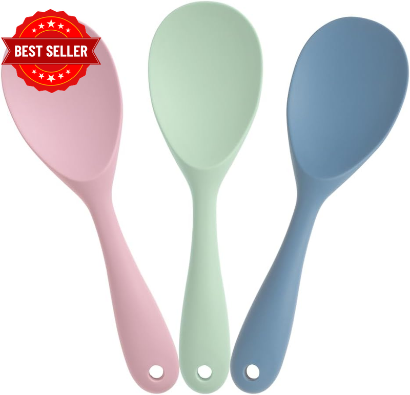 Colour Rush Rice Spoon – Premium Silicone Serving Spoon and Kitchen Utensil for