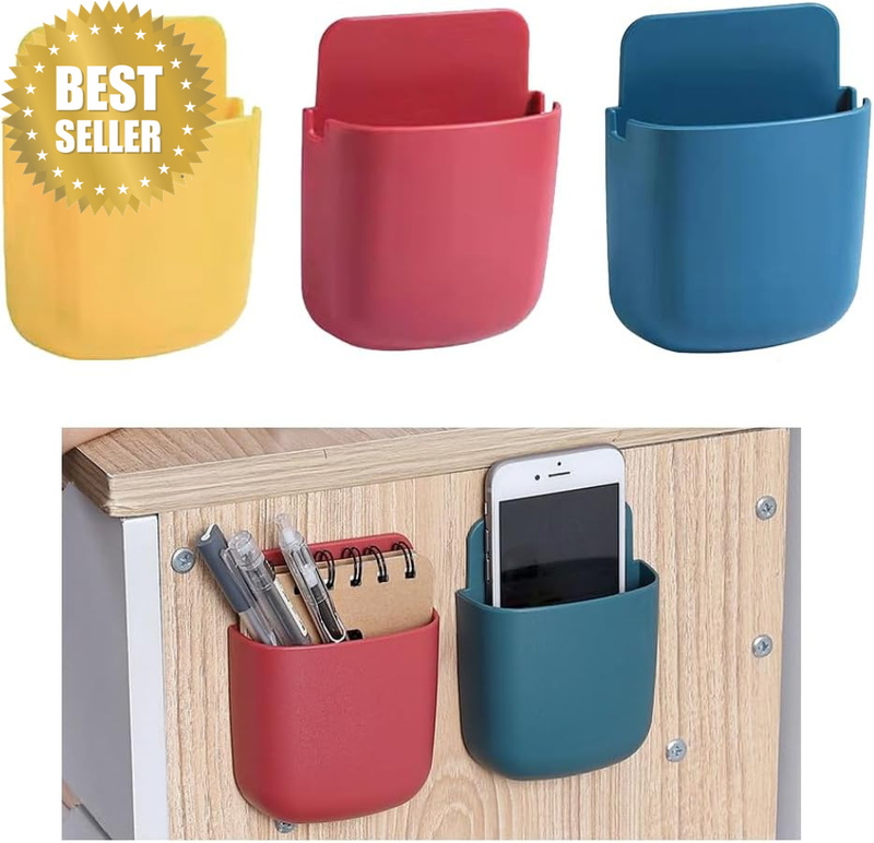 3Pcs Multifunctional Wall-Mounted Storage Box, Hanging Storage Remote Holder Wal