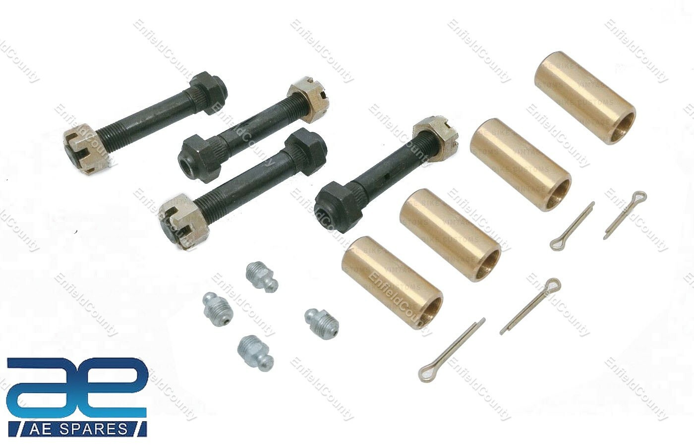 For Jeeps Willys Ford 45-58 MB Gpw Leaf Spring Pivot Eyelets Bolts & Bush 