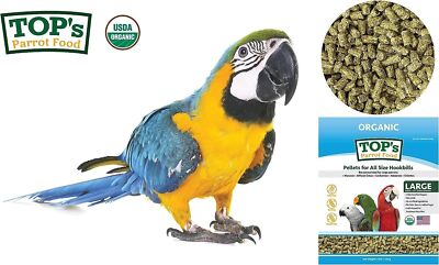 TOP s Parrot Food Bird Pellets - Organic USDA Certified  4 lb Bags - Pack of 2