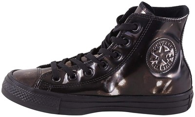 

Женские кожаные кеды Converse Chuck Taylor All Star Brush, черные/серебристые/черные, Black/pure silver/black, Converse Chuck Taylor All-Star Hi