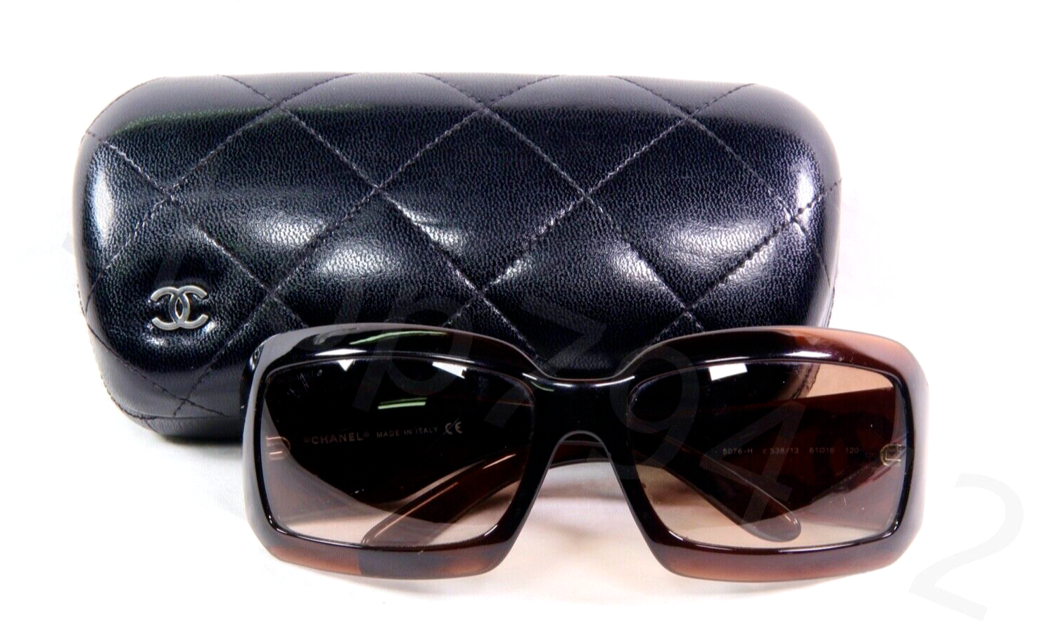 レア CHANEL ブラウンオーバルサングラス ケース付 5007 ヴィンテージ レア CHANEL ブラウンオーバルサングラス ケース付 5007