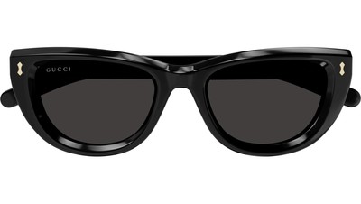 Pre-owned Gucci Gg1521s-001 Cat Eye Black