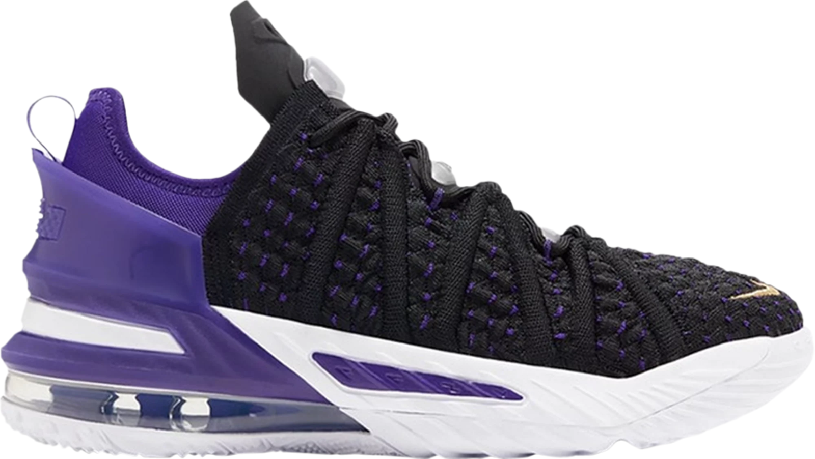 

Женские кроссовки Nike Lebron XVIII 18 GS Lakers Black Gold Purple CW2760-004 5Y 6.5, Черный