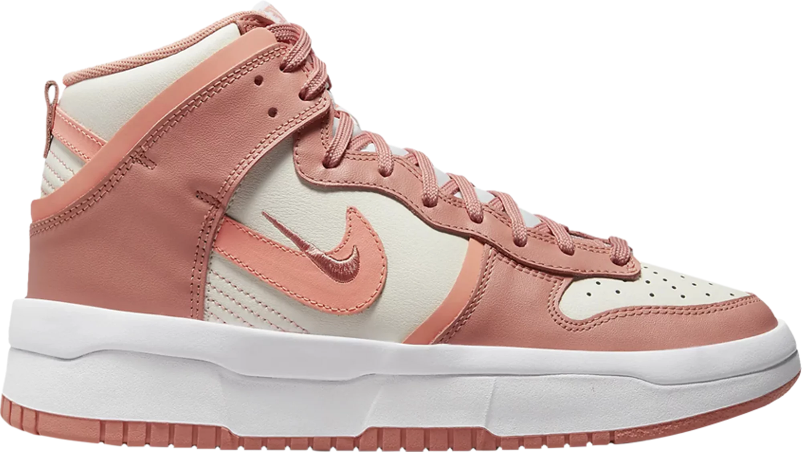 

WMNS Nike Dunk High Up Crimson Bliss Розово-белые кроссовки DH3718-107 Женские s 8, Розовый, Nike Dunk High