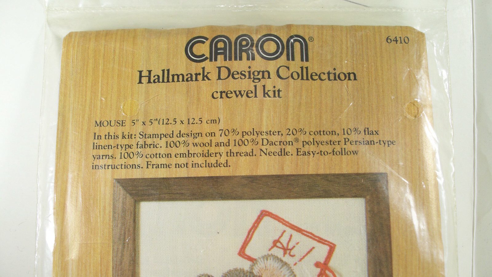 Caron Hallmark Design Collection Crewel Kit Mouse 6410 5