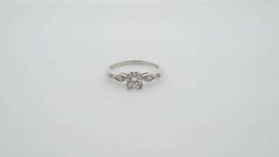 Marisa Perry Diamond Platinum Engagement Ring Vintage Estate Sale 0.71 TCW