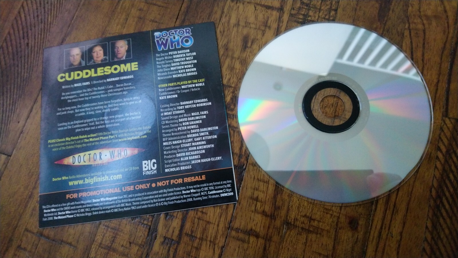 Doctor Who Cuddlesome Big Finish Peter Davison Audio Drama CD