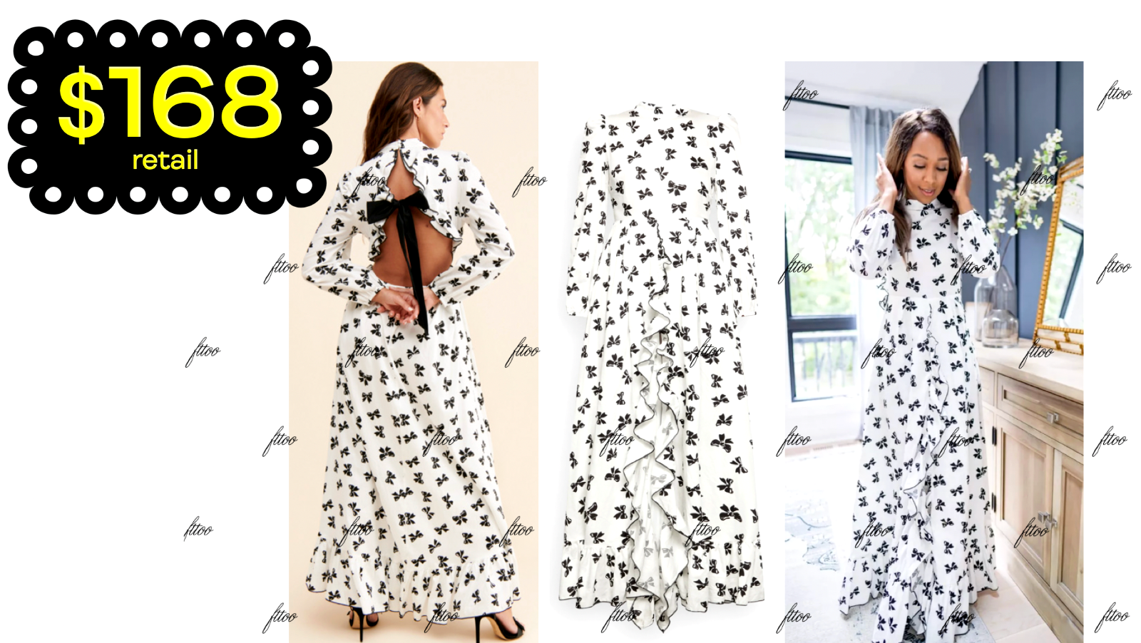 SISTER JANE DRESS BROOKLYN DREAM BOW MAXI RUFFLE IRINA FROU