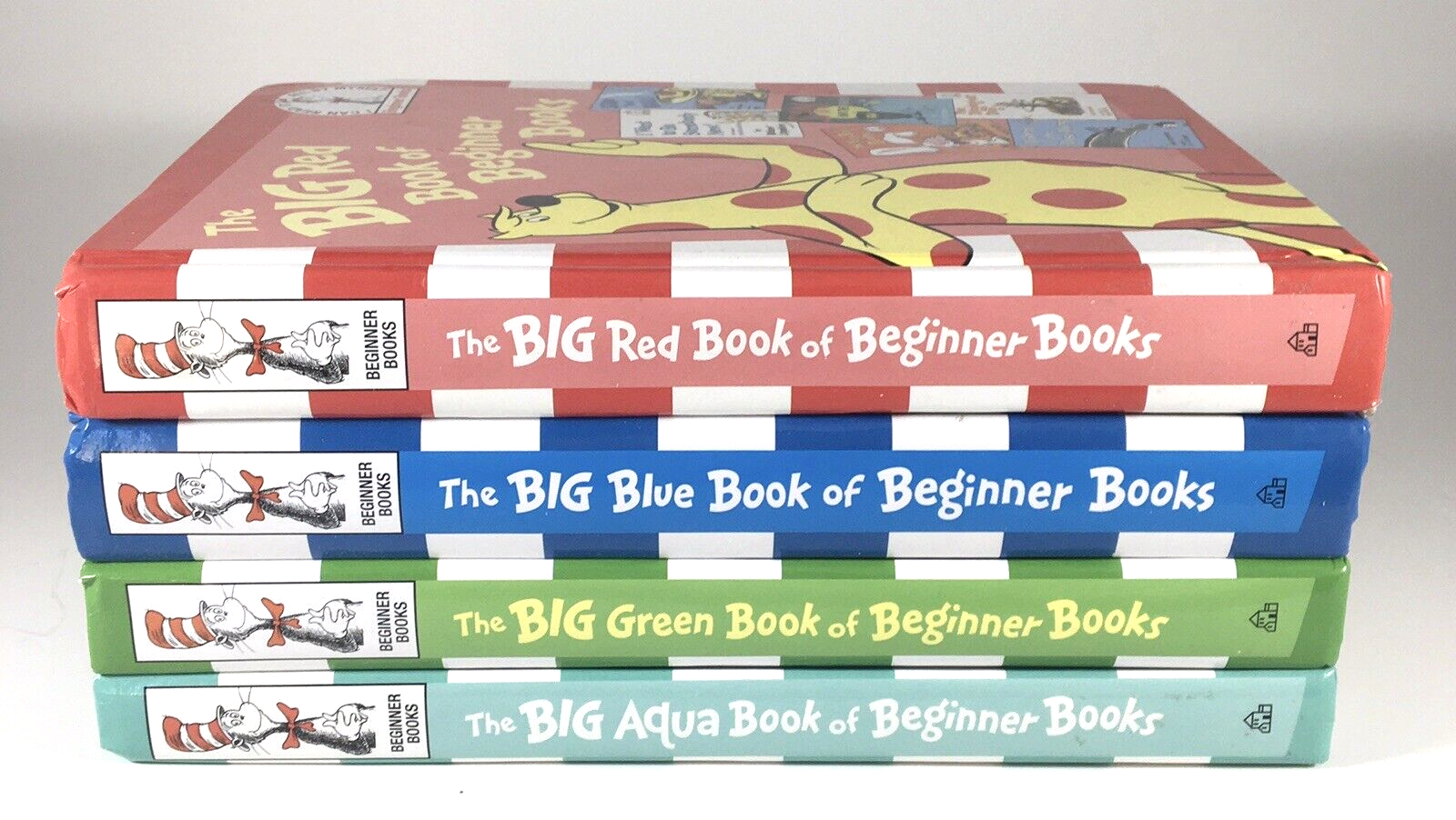 4pc Lot Dr Seuss Big Book of Beginner Books Hardcover HC