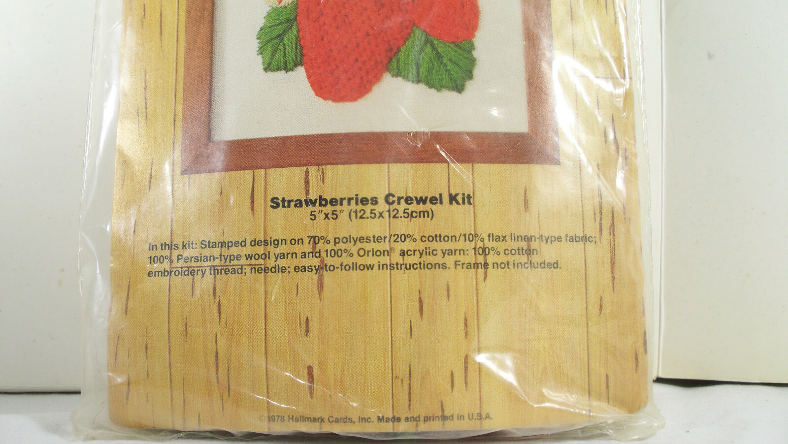 Caron Hallmark Design Collection Crewel Kit Strawberries 6423 5