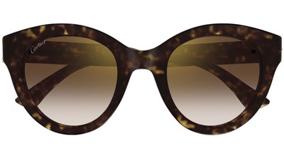 Pre-owned Cartier Ct0436s-002 Havana Sunglasses In Brown