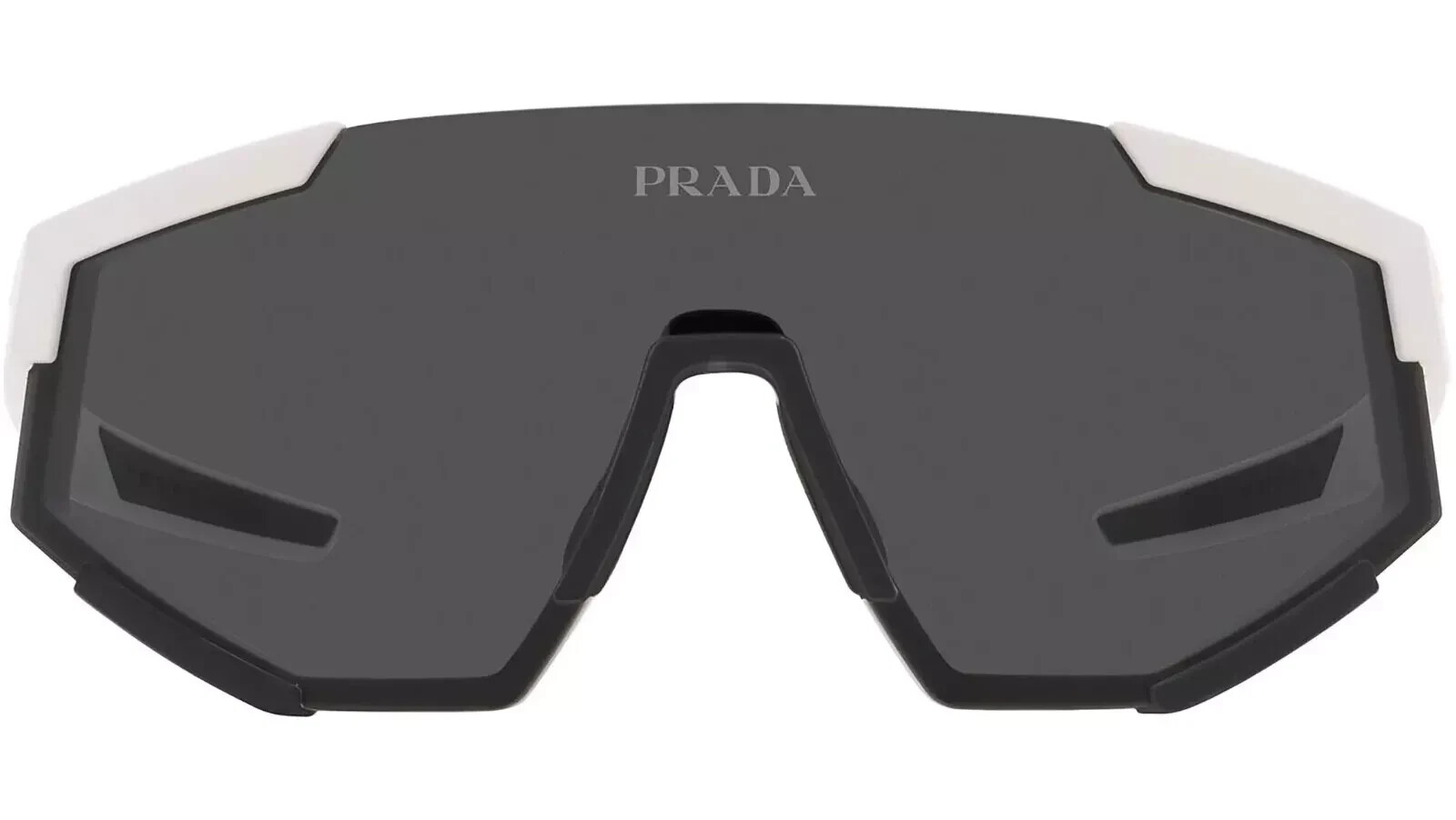 Pre-owned Prada Linea Rossa Ps04ws Twk06f 39 Rubber White/dark Grey Sunglasses In Gray