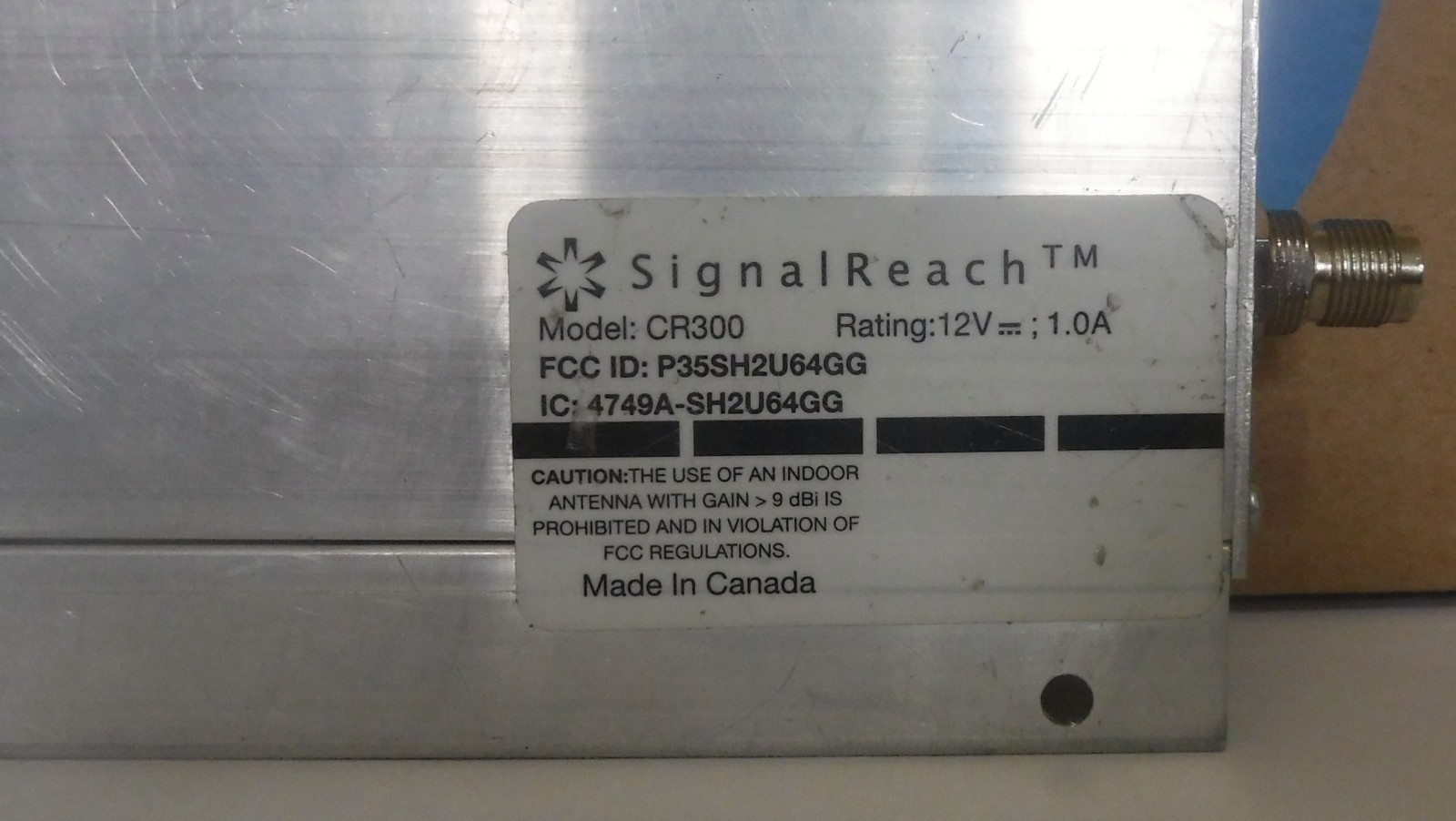 Signal Reach CR300 iDen SOHO Repeater /Cell Booster - Used - Working