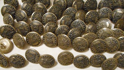 LOT OF 240+ USED VINTAGE US AIR FORCE SILVER PLATED  BRASS COAT BUTTONS