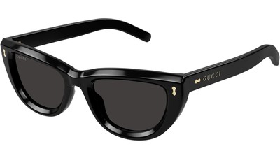 Pre-owned Gucci Gg1521s-001 Cat Eye Black