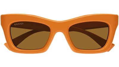 Pre-owned Gucci Gg1773s-004 Cat Eye Orange In Brown