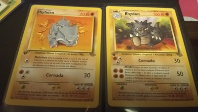 1st Edition Rhyhorn Rhydon Pokemon Card Pack Fresh In Spanish Ebay