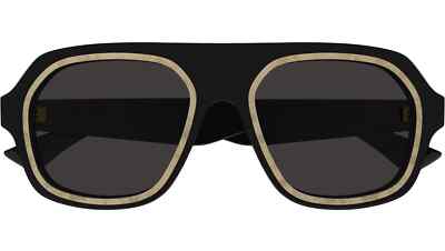 Pre-owned Bottega Veneta Sunglasses Bv1217s-001 Black - Gold - Gray