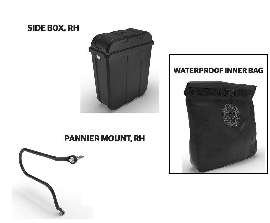For Royal Enfield Meteor 350 cc Side Box RH & Mount Kit Waterproof Inner Bag 