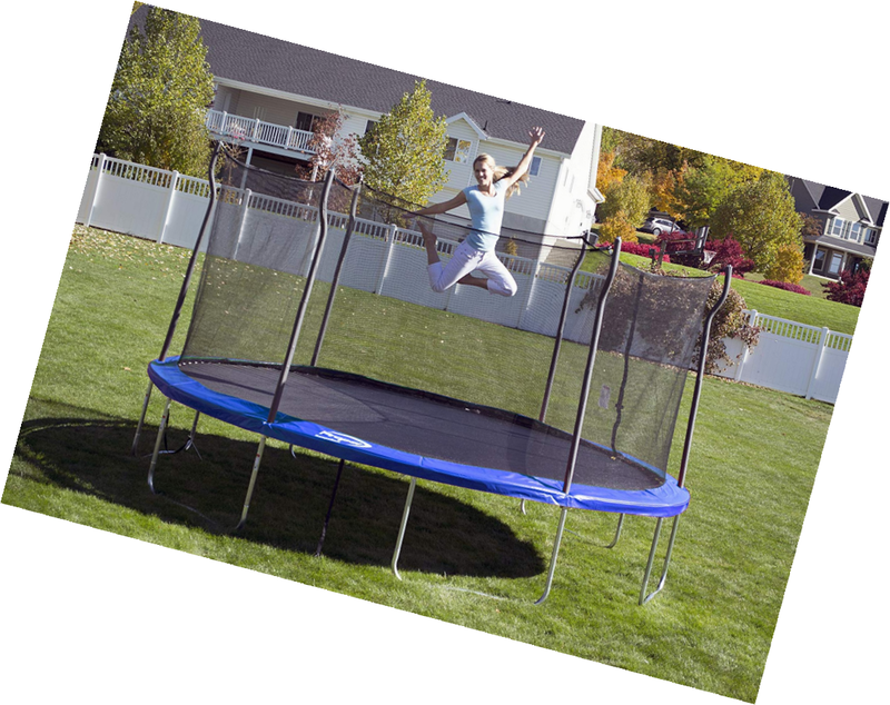 Propel Trampolines P14D-BE Trampoline with Enclosure, 14' Round, Blue