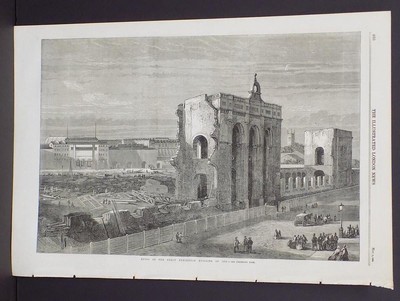 Illustrated London News Single-Page A2#65 Nov. 1864 Ruins of Exhibition Building