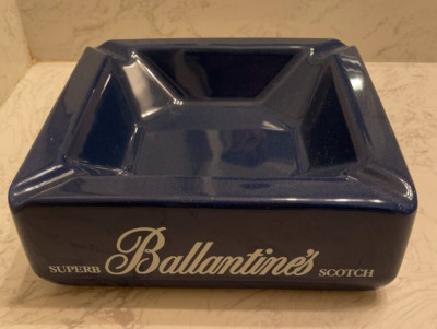 Vintage Ballantine's Scotch Whisky Ashtray Wade England 7'' x 7'' x 3''