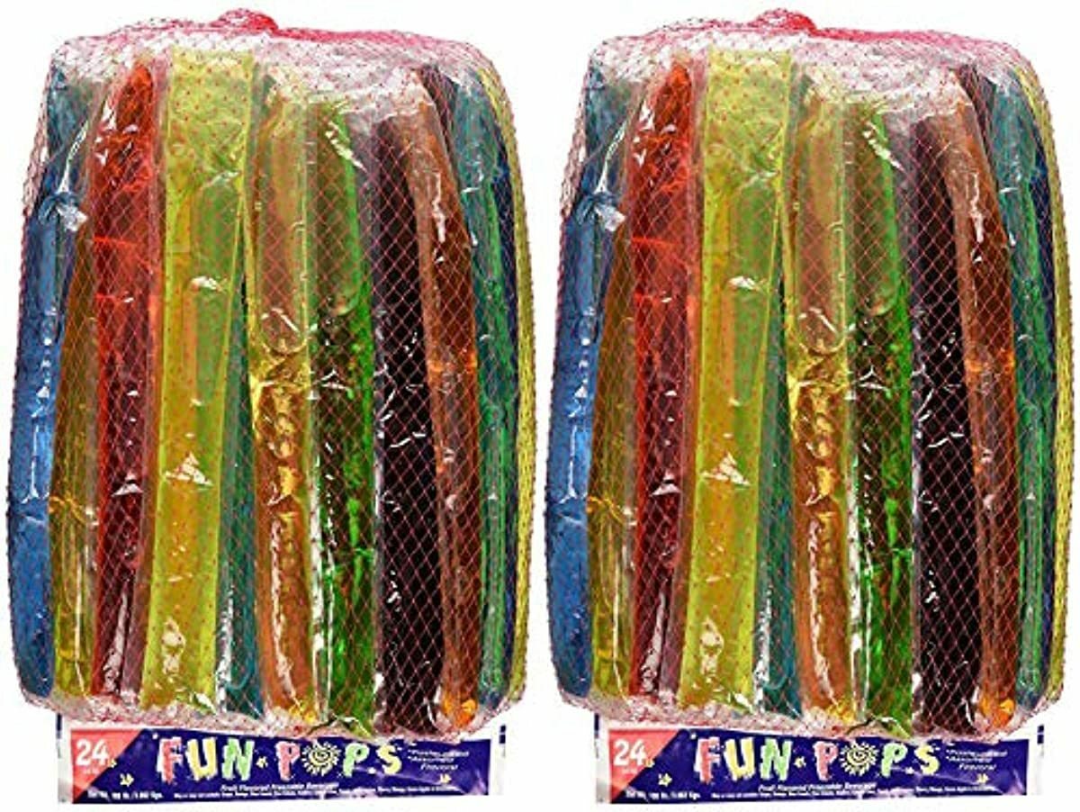 Freeze Pops Ice Frozen Popsicle Fruit Juice Bars Fruity Flavors 96 Pack
