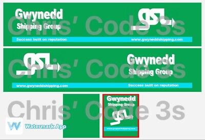 Code 3 Adhesive Vinyl Trailer Decal - Gwynedd Shipping - 1/50 1/76 1/148