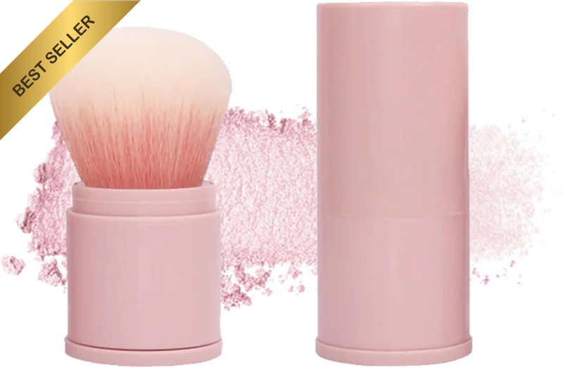 Retractable Powder Brushes, Kabuki Foundation Makeup Brush Travel Brush for Blus