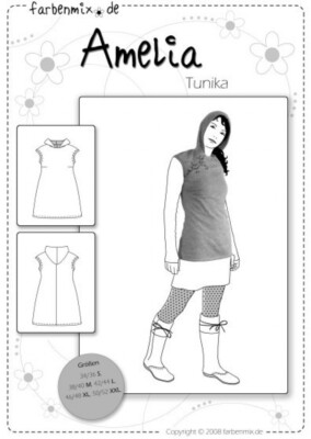 Farbenmix Schnittmuster Amelia (Tunika Größe 34/36 bis 50/52 S-XXL)