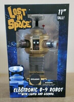 Lost In Space Electronic Lights & Sounds B9 Robot Golden Boy Edition 11''