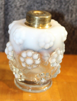 Antique Fenton DeVilbiss Opalescent Floral Perfume Bottle ~ Bottle Only