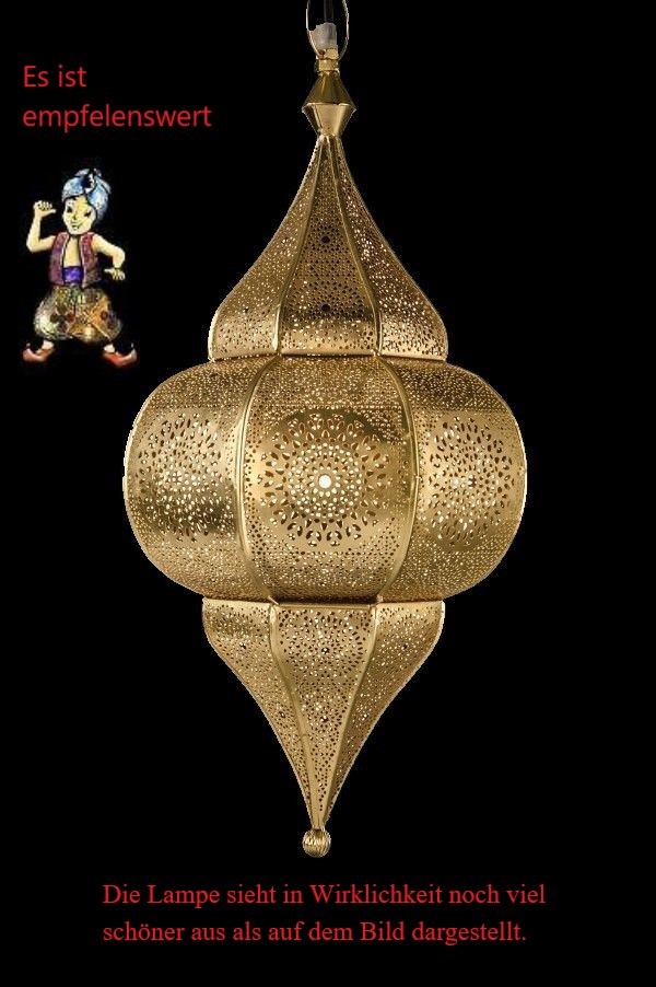 Orientalische Arabische Design Hängeleuchte Deckenlampe Gold Nr.280G NEU