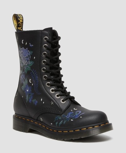 【Dr.Martens】 ★ Darnet Flower ★ Black NIB*Womens*Dr. Martens*1460 8 Eye Boot**6-10*Vonda Black