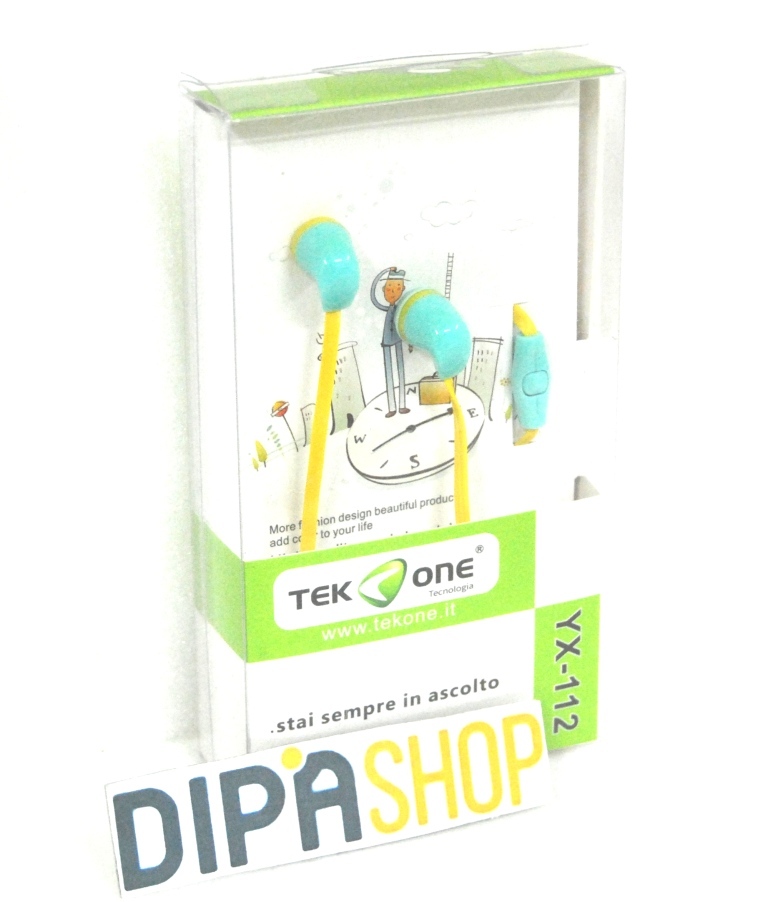 Cuffie Auricolari TeKone YX-112 con Mcrofono Per Smartphone Mp3 3,5mm AzzGia hsb