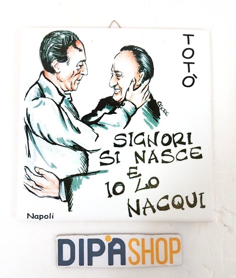 Quadretto Piastrella Decorativa Porta Fortuna Ceramica Signori Si Nasce moc