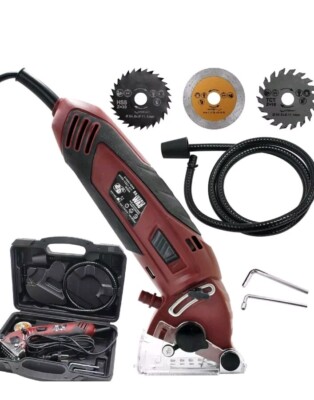 Multifunction Mini Circular Saw Machine Set 400W High Powered for Wood Metal PVC