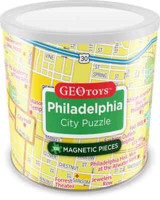 Philadelphia City 100 Piece Magnetic Jigsaw Puzzle Geotoys New
